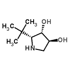 CAS 登录号：706755-06-8， (2R,3S,4S)-2-(2-甲基-2-丙基)-3,4-吡咯烷二醇