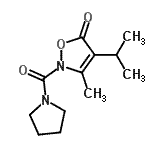 CAS 登录号:706803-99-8, 4-异丙基-3-甲基-2-(1-吡咯烷基羰基)-1,2-恶唑-5(2H)-酮