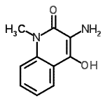 CAS 登录号：70744-03-5， 3-氨基-4-羟基-1-甲基-2(1H)-喹啉酮