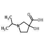 CAS 登录号：70758-67-7， 3-羟基-1-异丙基-3-吡咯烷羧酸