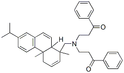 CAS 登录号:70776-87-3, (1R-(1alpha,4abeta,10aalpha))-3,3'-(((1,2,3,4,9,10,10a-八氢-1,4a-二甲基-7-(1-甲基乙基)-1-菲基)甲基)亚氨基)二苯丙酮