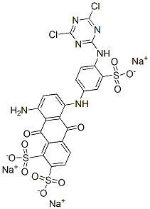 CAS 登录号：70865-36-0， 三钠8-氨基-5-[[4-[(4,6-二氯-1,3,5-三嗪-2-基)氨基]-3-磺酸基苯基]氨基]-9,10-二氢-9,10-二氧代蒽二磺酸盐
