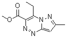 CAS 登录号：708987-11-5， 4-乙基-7-甲基吡唑并[5,1-c][1,2,4]三嗪-3-羧酸甲酯