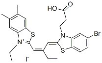 CAS 登录号：70942-27-7， 2-[2-[[5-溴-3-(2-羧基乙基)-3H-苯并噻唑-2-亚基]甲基]丁烯-1-基]-3-乙基-5,6-二甲基苯并噻唑鎓碘化物