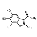 CAS 登录号：709640-99-3， 1-(5,6-二羟基-2,7-二甲基-1-苯并呋喃-3-基)乙酮