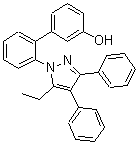 CAS 登录号:710354-39-5, 2'-(5-乙基-3,4-二苯基-1H-吡唑-1-基)-3-联苯醇