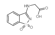 CAS 登录号：71054-77-8， (1,1-二氧代-1H-1lambda*6*-苯并[d]异噻唑-3-基氨基)-乙酸