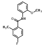 CAS 登录号：714204-21-4， 4-氟-N-(2-甲氧基苯基)-2-甲基苯甲酰胺