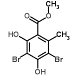 CAS#: 715-33-3, Methyl 3,5-dibromo-2,4-dihydroxy-6-methylbenzoate