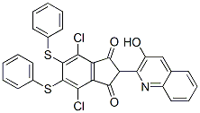 CAS 登录号:71566-79-5, 4,7-二氯-2-(3-羟基-2-喹啉基)-5,6-二(苯基硫代)-1H-茚-1,3(2H)-二酮