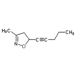 CAS#: 7157-79-1, 3-Methyl-5-(1-pentyn-1-yl)-4,5-dihydro-1,2-oxazole