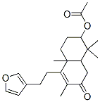 CAS 登录号：71641-12-8， 7-乙酰氧基-4-[2-(3-呋喃基)乙基]-4a,5,6,7,8,8a-六氢-3,4a,8,8-四甲基萘-2(1H)-酮