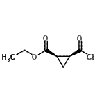 CAS 登录号：71666-00-7， 乙基(1R,2S)-2-(氯甲酰基)环丙烷羧酸酯