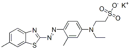 CAS#: 71673-05-7, Potassium 2-[Ethyl[3-Methyl-4-[(6-Methyl-2-Benzothiazolyl)Azo]Phenyl]Amino]Ethanesulphonate