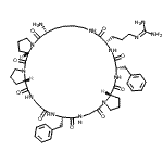 CAS 登录号：71685-02-4， 2-{3-[(5aS,11R,18S,21S,23aS,32S,37aS)-11-氨基-21,32-二苄基-5,10,17,20,23,28,31,34,37-九氧代三十六氢-5H-三吡咯并[1,2-a:1',2'-d:1'',2''-p][1,4,7,10,13,16,19,22,25]九氮杂三十一环-18-基]丙基}胍