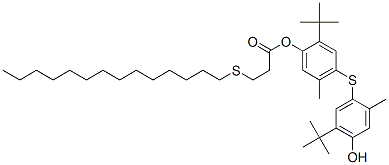 CAS#: 71982-41-7, 2-(1,1-Dimethylethyl)-4-[[5-(1,1-Dimethylethyl)-4-Hydroxy-2-Methylphenyl]Thio]-5-Methylphenyl 3-(Tetradecylthio)Propionate