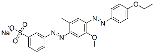 CAS 登录号：72138-85-3， 钠3-[4-(4-乙氧基苯基)偶氮-5-甲氧基-2-甲基苯基]偶氮苯磺酸盐