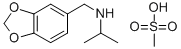 CAS#: 72156-43-5, N-(1,3-Benzodioxol-5-Ylmethyl)Propan-2-Amine; Methanesulfonic Acid
