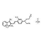 CAS 登录号：72208-20-9， 3-[乙基-[3-甲基-4-[(E)-2-(1,3,3-三甲基吲哚-1-鎓-2-基)乙烯基]苯基]氨基]丙腈磷酸酯