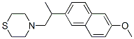 CAS 登录号：72278-53-6， 4-[2-(6-甲氧基萘-2-基)丙基]硫代吗啉