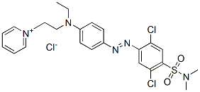 CAS 登录号：72361-39-8， 2,5-二氯-4-[4-(乙基-(2-吡啶-1-鎓-1-基乙基)氨基)苯基]偶氮-N,N-二甲基苯磺酰胺氯化物