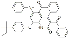 CAS 登录号:72453-58-8, 1-苯甲酰基-4-(4-(1,1-二甲基丙基)苯氧基)-6-(苯基氨基)-3H-二苯并(f,ij)异喹啉-2,7-二酮