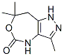 CAS#: 72499-52-6, 3,7,7-Trimethyl-4,8-Dihydro-2H-Pyrazolo[4,3-d][1,3]Oxazepin-5-One