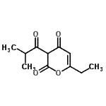 CAS 登录号：725266-70-6， 6-乙基-3-异丁酰基-2H-吡喃-2,4(3H)-二酮