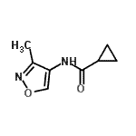 CAS 登录号：72592-16-6， N-(3-甲基-1,2-恶唑-4-基)环丙烷甲酰胺