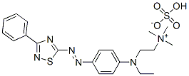 CAS 登录号：72749-73-6， [2-[乙基[4-[(3-苯基-1,2,4-噻二唑-5-基)偶氮]苯基]氨基]乙基]三甲基铵硫酸氢盐