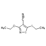 CAS 登录号：728037-90-9， 3-乙氧基-5-(乙硫基)-1,2-噻唑-4-甲腈