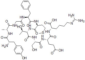 CAS 登录号：72826-15-4， (2S)-2-[[(2S)-2-[[(2S)-2-[[(2S,3R)-2-[[(2S)-2-[[(2S)-2-[[2-[[(2R)-2-[[(2S)-2-氨基-3-(4-羟基苯基)丙酰]氨基]丙酰]氨基]乙酰基]氨基]-3-苯基丙酰基]氨基]-4-甲硫基丁酰基]氨基]-3-羟基丁酰基]氨基]-3-羟基丙酰基]氨基]-5-羟基-5-氧代戊酰]氨基]-6-(二氨基亚甲基氨基)己酸