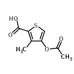 CAS 登录号：728886-67-7， 4-乙酰氧基-3-甲基-2-噻吩羧酸