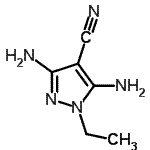 CAS 登录号：72943-61-4， 3,5-二氨基-1-乙基-1H-吡唑-4-甲腈