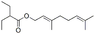 CAS 登录号:73019-14-4, (E)-3,7-二甲基辛-2,6-二烯基2-乙基丁酸酯