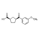 CAS 登录号：732252-24-3， (1R,3S)-3-(3-甲氧基苯甲酰基)环戊烷羧酸
