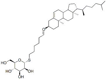 CAS 登录号：73294-91-4， (2R,3S,4S,5S,6R)-2-[6-[[(3S,10R,13R,17R)-10,13-二甲基-17-[(2R)-6-甲基庚烷-2-基]-2,3,4,7,8,9,11,12,14,15,16,17-十二氢-1H-环戊并[a]菲-3-基]氧基]己基巯基]-6-(羟基甲基)四氢吡喃-3,4,5-三醇
