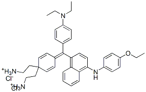 CAS 登录号：73309-46-3， [4-[二(4-二乙基氨基苯基)亚甲基]萘-1-亚基]-(4-乙氧基苯基)氯化铵
