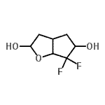 CAS 登录号：73324-28-4， 6,6-二氟六氢-2H-环戊二烯并[b]呋喃-2,5-二醇