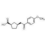 CAS 登录号：733740-29-9， (1R,3S)-3-[2-(4-甲氧基苯基)-2-氧代乙基]环戊烷羧酸