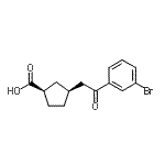 CAS 登录号：733740-33-5， (1R,3S)-3-[2-(3-溴苯基)-2-氧代乙基]环戊烷羧酸