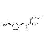 CAS#: 733740-38-0, (1R,3S)-3-[2-(4-Fluorophenyl)-2-oxoethyl]cyclopentanecarboxylic acid