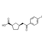 CAS 登录号：733740-44-8， (1R,3S)-3-[2-(4-碘苯基)-2-氧代乙基]环戊烷羧酸