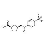 CAS 登录号：733740-47-1， (1R,3S)-3-{2-氧代-2-[4-(三氟甲基)苯基]乙基}环戊烷羧酸