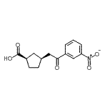 CAS 登录号：733740-49-3， (1R,3S)-3-[2-(3-硝基苯基)-2-氧代乙基]环戊烷羧酸