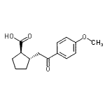 CAS 登录号：733740-57-3， (1R,2S)-2-[2-(4-甲氧基苯基)-2-氧代乙基]环戊烷羧酸