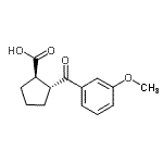 CAS 登录号：733740-83-5， (1R,2R)-2-(3-甲氧基苯甲酰基)环戊烷羧酸