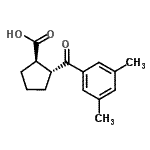 CAS 登录号：733741-21-4， (1R,2R)-2-(3,5-二甲基苯甲酰)环戊烷羧酸