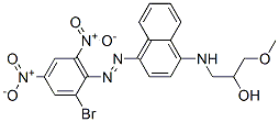 CAS 登录号：73384-72-2， 1-[[4-[(2-溴-4,6-二硝基苯基)偶氮]-1-萘基]氨基]-3-甲氧基丙烷-2-醇