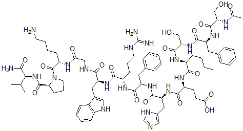 CAS 登录号：73391-90-9， (2-苯丙氨酰-4-正亮氨酰)alpha-促黑细胞激素